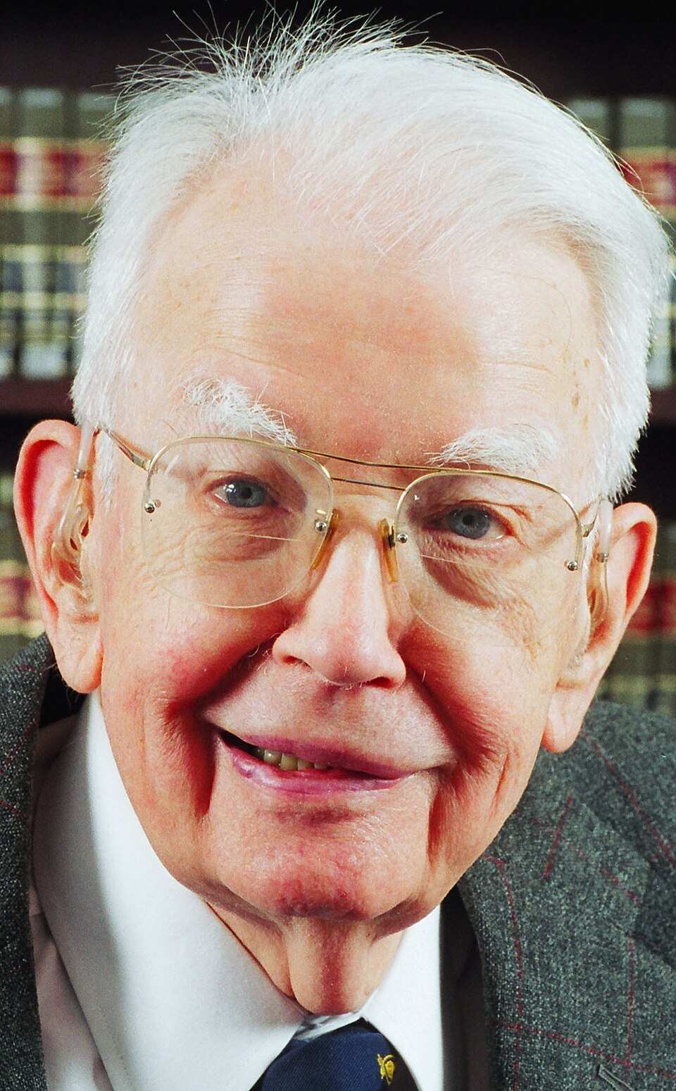 Portrait of Ronald Coase.